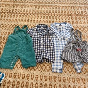 Baby Gingham Romper and Shirt Set